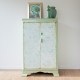 xGreen Aged Wardrobe / Tallboy with Paris Decoupaged Doors