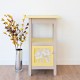 xTall Decoupaged Table / Cupboard in Yellow and Taupe Floral Paper