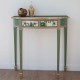 xDemi-lune Console Table with Two Drawers with French Style Decoupage and Stencils