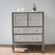 xTaupe and Cream Tallboy Decoupaged with Chinoiserie Style Paper